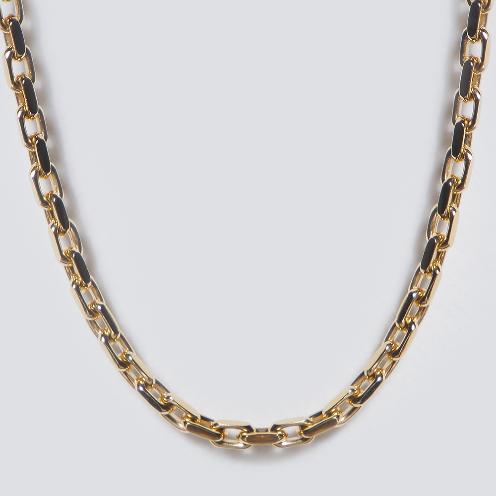 14k Yellow Gold Solid Hermes Link Chain